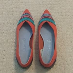 Rothys Merino wool "the Point" red ribbon stripe size 9.5